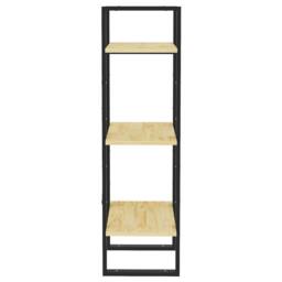 Berkfield Home 3-Tier Book Cabinet 40x30x105 cm Solid Pinewood in Brown - Size: 40 x 30 x 105 cm - thumbnail 6