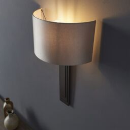 Netlighting 'OLBIA' Dimmable Stylish Contemporary Indoor Décor Fabric Wall Lamp in Brown - thumbnail 4