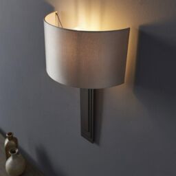 Netlighting 'OLBIA' Dimmable Stylish Contemporary Indoor Décor Fabric Wall Lamp in Brown - thumbnail 3