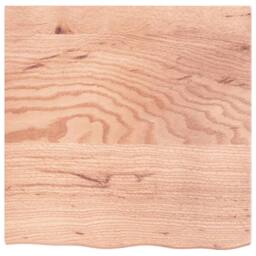 Berkfield Home Wall Shelf Light Brown 60x60x2 cm Treated Solid Wood Oak - Size: 60 x 60 x 2 cm - thumbnail 3