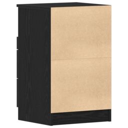 Berkfield Home Bedside Cabinets 2 pcs Black Oak 40x35x65 cm Engineered Wood - Size: 40 x 35 x 65 cm - thumbnail 6