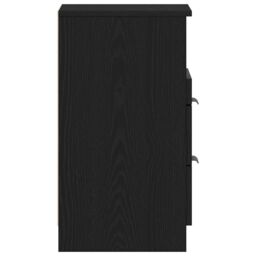 Berkfield Home Bedside Cabinets 2 pcs Black Oak 40x35x65 cm Engineered Wood - Size: 40 x 35 x 65 cm - thumbnail 8