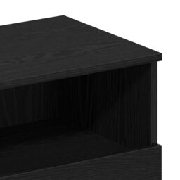Berkfield Home Bedside Cabinets 2 pcs Black Oak 40x35x65 cm Engineered Wood - Size: 40 x 35 x 65 cm - thumbnail 9