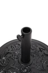 Living and Home 25kg Heavy Duty Round Flower Pattern Umbrella Base in Black - thumbnail 5