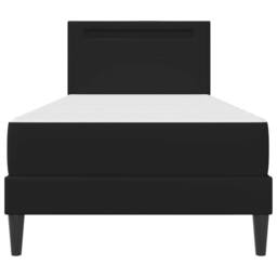 Berkfield Home Bed Frame with LED Strip Lights Black 90 x 190 cm Faux Leather - thumbnail 8