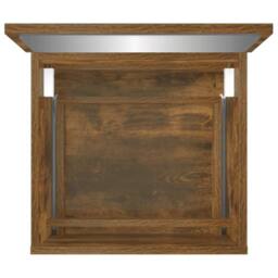 Berkfield Home Bathroom Cabinet with Mirror Smoked Oak Engineered Wood in Brown - thumbnail 8