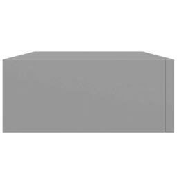 Berkfield Home Elegant Wall-mounted Drawer Shelf Grey 40x23.5x10cm MDF - Size: 40x23.5x10 cm - thumbnail 7