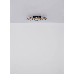 Netlighting Dustin 3 Square Semi Flush Ceiling Light Matt Black 3x LED 3000K - thumbnail 6