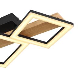 Netlighting Dustin 3 Square Semi Flush Ceiling Light Matt Black 3x LED 3000K - thumbnail 5