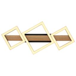 Netlighting Dustin 3 Square Semi Flush Ceiling Light Matt Black 3x LED 3000K - thumbnail 3