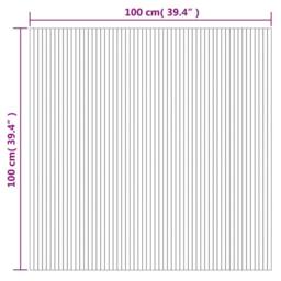 Berkfield Home Rug Square Light Nature 100x100 cm Bamboo in Beige - Size: Medium - thumbnail 8