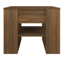 Berkfield Home Coffee Table Brown Oak 55.5x55x45 cm Engineered Wood - thumbnail 3