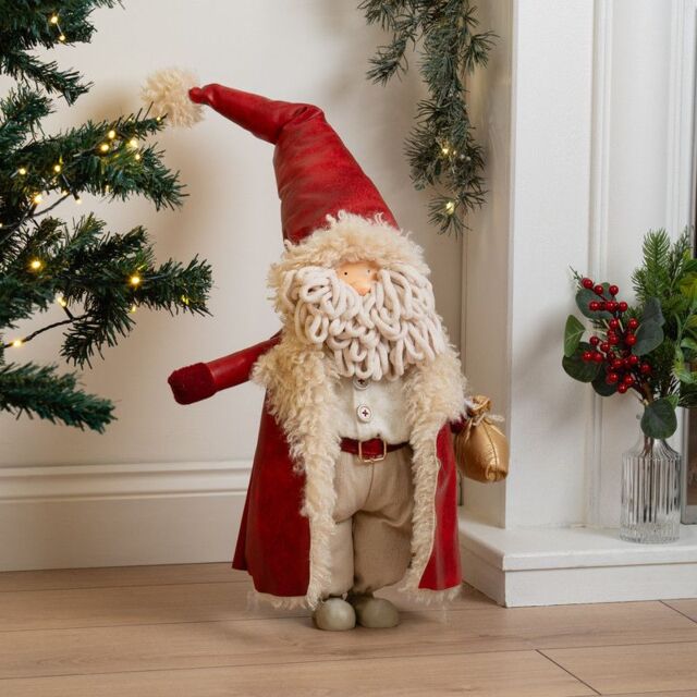 Scottish Everlastings Ltd 82cm Plush Santa Ornament in Red - image 1