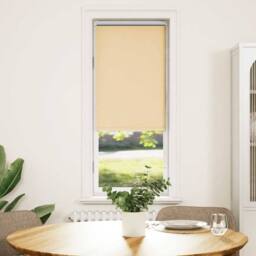 Berkfield Home Roller Blind Blackout Beige 60x150 cm Fabric Width 55.7 cm Polyester - thumbnail 1