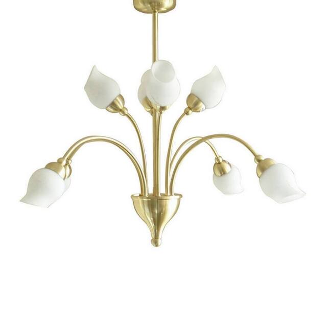 Netlighting Rimini Pendant 8 Light G9 Satin Brass in Gold - image 1