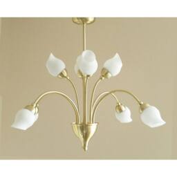 Netlighting Rimini Pendant 8 Light G9 Satin Brass in Gold - thumbnail 2