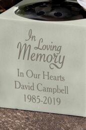 Personalised Memento Company Personalised In Loving Memory Memorial Vase in Light Sand - thumbnail 3