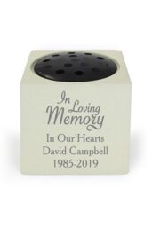 Personalised Memento Company Personalised In Loving Memory Memorial Vase in Light Sand - thumbnail 1
