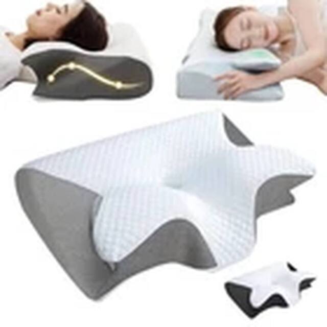 EONLION Orthopedic Memory Foam Cervical Neck Pillow Anti Snore Support in White - image 1