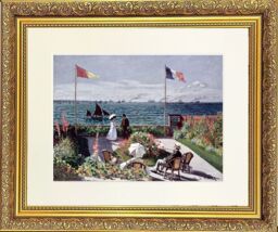 Frames & Mirrors 4U Nautical Three Mounted & Framed Print in Gold Dahlia Frame 91 x 71 CM - Size: W91 CM x H71 CM - thumbnail 1