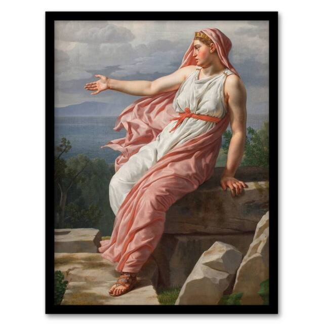 Artery8 CW Eckersberg Alcyones Farewell to Her Husband Framed Wall Art Print - Size: A4 - image 1