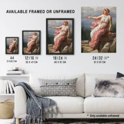 Artery8 CW Eckersberg Alcyones Farewell to Her Husband Framed Wall Art Print - Size: A4 - thumbnail 3