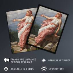 Artery8 CW Eckersberg Alcyones Farewell to Her Husband Framed Wall Art Print - Size: A4 - thumbnail 2