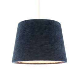 Happy Homewares Thick Lined Textured Velvet Lamp Shade with Satin Shimmer Inner in Midnight - Size: 10 inches - thumbnail 2