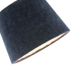Happy Homewares Thick Lined Textured Velvet Lamp Shade with Satin Shimmer Inner in Midnight - Size: 10 inches - thumbnail 3