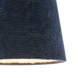 Happy Homewares Thick Lined Textured Velvet Lamp Shade with Satin Shimmer Inner in Midnight - Size: 10 inches - thumbnail 5