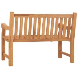 Berkfield Home Durable Garden Bench 114 cm Solid Teak Wood in Brown - thumbnail 1