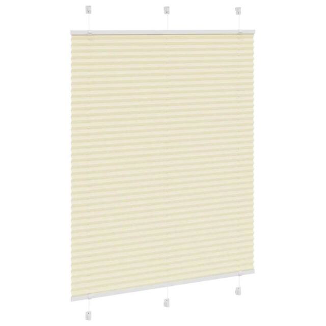 Berkfield Home Pleated Blind Cream 110x100 cm Fabric Width 109.4 cm Polyester - image 1