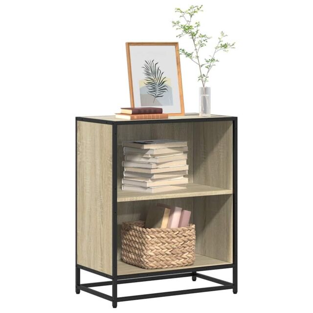 Berkfield Home Book Cabinet Sonoma Oak 60x35x76 cm Engineered Wood in Brown - Size: 60 x 35 x 76 cm - image 1