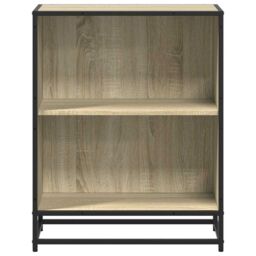 Berkfield Home Book Cabinet Sonoma Oak 60x35x76 cm Engineered Wood in Brown - Size: 60 x 35 x 76 cm - thumbnail 4