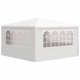 Berkfield Home Professional Party Tent with Side Walls 4x4 m White 90 g/m? - thumbnail 5