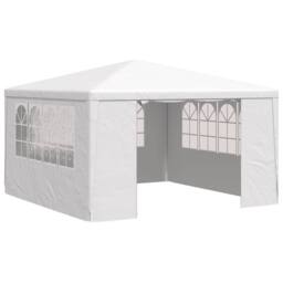 Berkfield Home Professional Party Tent with Side Walls 4x4 m White 90 g/m? - thumbnail 2