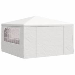 Berkfield Home Professional Party Tent with Side Walls 4x4 m White 90 g/m? - thumbnail 1