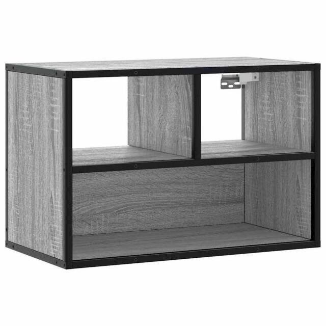 Berkfield Home TV Cabinet Grey Sonoma 60x31x39.5 cm Engineered Wood & Metal - image 1