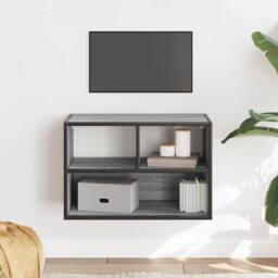 Berkfield Home TV Cabinet Grey Sonoma 60x31x39.5 cm Engineered Wood & Metal - thumbnail 3