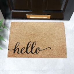 Artsy Mats Hello Doormat (60 x 40cm) in Brown - Size: 40 cm x 60 cm - thumbnail 1