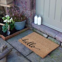 Artsy Mats Hello Doormat (60 x 40cm) in Brown - Size: 40 cm x 60 cm - thumbnail 3