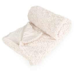 Madison & Mayfair Cream Faux Fur Throw - thumbnail 2
