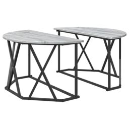 Berkfield Home Grey Sonoma Coffee Table 80x80x42 cm Made from Engineered Wood - Size: 80 x 80 x 42 cm - thumbnail 2