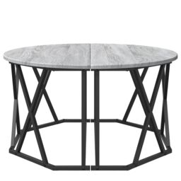 Berkfield Home Grey Sonoma Coffee Table 80x80x42 cm Made from Engineered Wood - Size: 80 x 80 x 42 cm - thumbnail 6