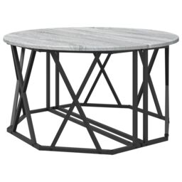 Berkfield Home Grey Sonoma Coffee Table 80x80x42 cm Made from Engineered Wood - Size: 80 x 80 x 42 cm - thumbnail 5