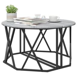 Berkfield Home Grey Sonoma Coffee Table 80x80x42 cm Made from Engineered Wood - Size: 80 x 80 x 42 cm - thumbnail 3
