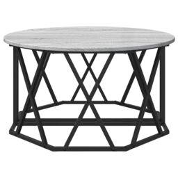 Berkfield Home Grey Sonoma Coffee Table 80x80x42 cm Made from Engineered Wood - Size: 80 x 80 x 42 cm - thumbnail 7