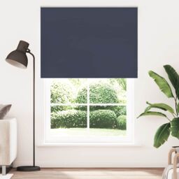Berkfield Home Roller Blind Blackout Marine 165x230 cm Fabric Width 161.6 cm Polyester in Blue - thumbnail 2