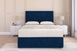 "Sloomy Highbury Plush Divan Set 2 Drawers-26"" Headboard in Navy - Size: Single" - thumbnail 1