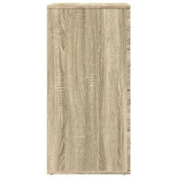 Berkfield Home Sideboard Sonoma Oak 60x39x80 cm Engineered Wood in Light Brown - Size: 60 x 39 x 80 cm - thumbnail 7